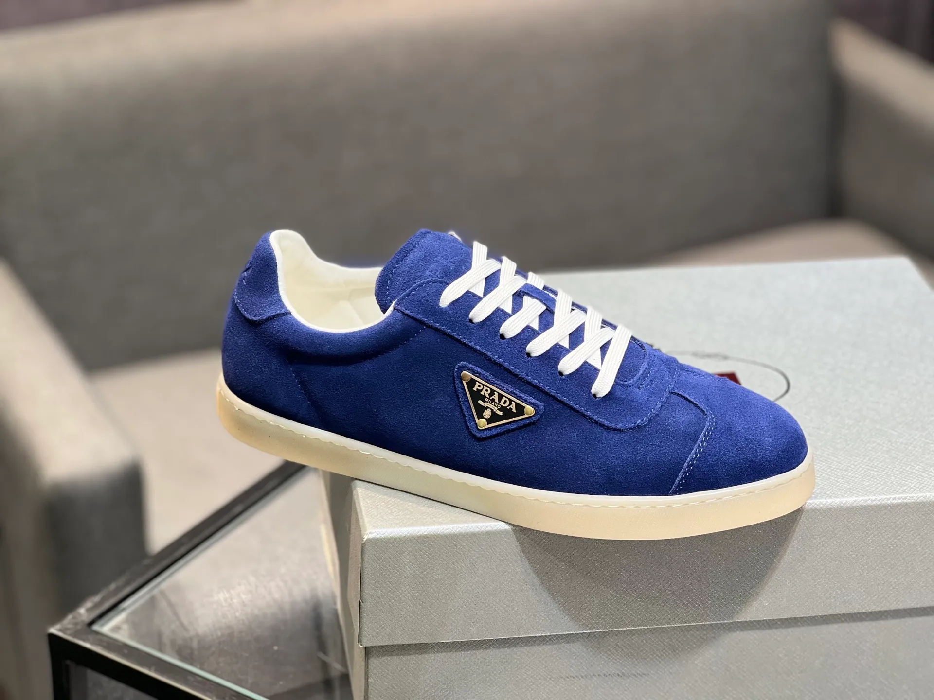 Men's shoes 💰540 [PRADA] Men's shoes are popular in the counter, official website synchronization, 1 high-quality shipment ✔️ Original frosted cowhide + cowhide lining, 1🆚1 replica, original sole, 38-45 (45 customized, non-refundable)